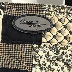 Donna Sharp Black and Cream Shoulder Bag and Wallet